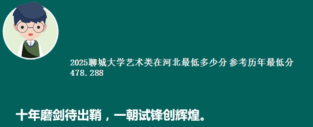 2025聊城大学艺术类在河北最低多少分 参考历年最低分478.288