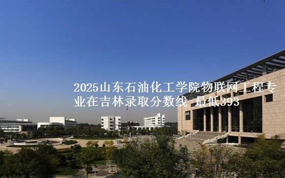 2025山东石油化工学院物联网工程专业在吉林录取分数线 最低393