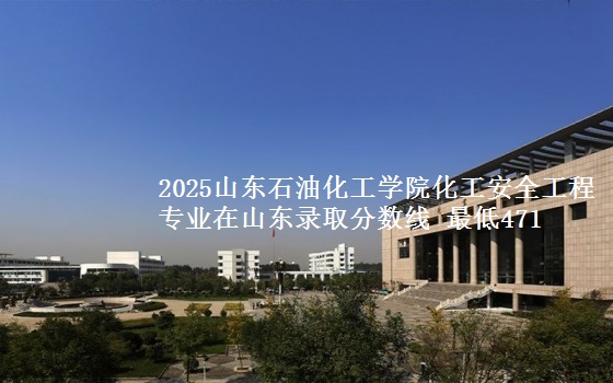 2025山东石油化工学院化工安全工程专业在山东录取分数线 最低471