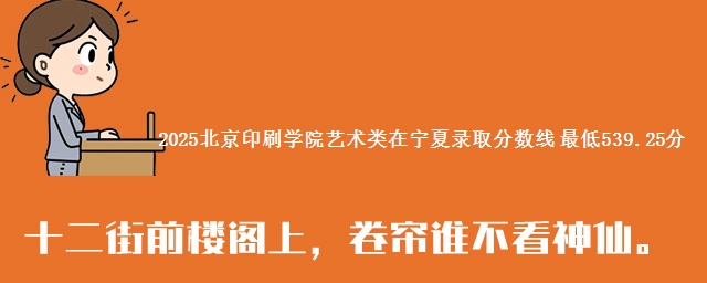 2025北京印刷学院艺术类在宁夏录取分数线 最低539.25分