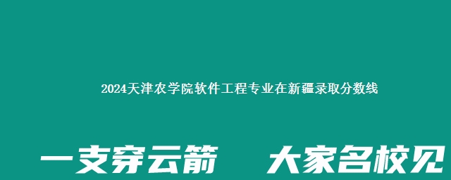 2024天津农学院软件工程专业在新疆录取分数线