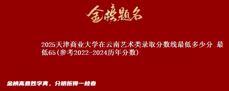 2025天津商业大学在云南艺术类录取分数线最低多少分 最低65(参考2022-2024历年分数)