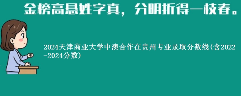 2024天津商业大学中澳合作在贵州专业录取分数线(含2022-2024分数)