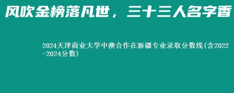 2024天津商业大学中澳合作在新疆专业录取分数线(含2022-2024分数)