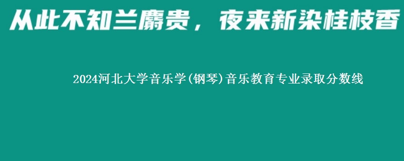 2024河北大学音乐学(钢琴)音乐教育专业录取分数线