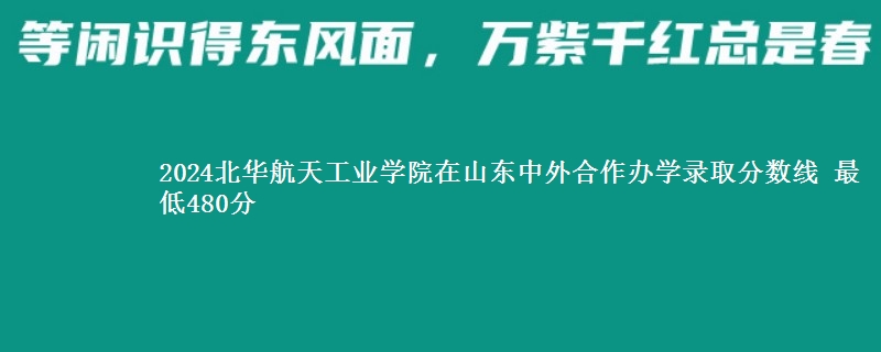 2024北华航天工业学院在山东中外合作办学哪个专业分数线最低 最低480分