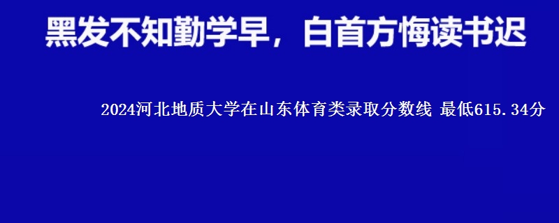 2024河北地质大学在山东体育类哪个专业分数线最低 最低615.34分