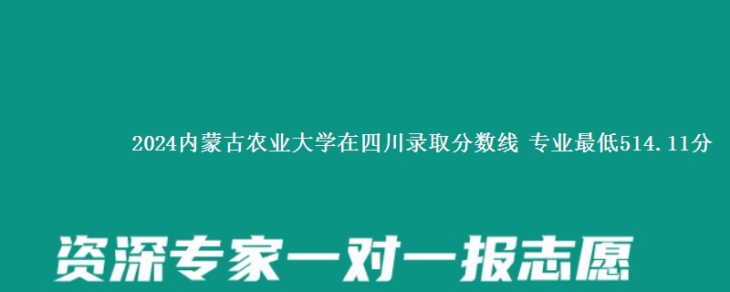 2024内蒙古农业大学在四川录取分数线 专业最低514.11分