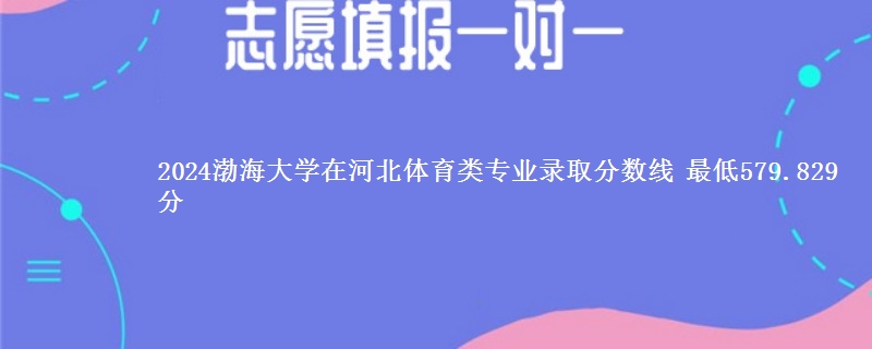 2024渤海大学在河北体育类专业录取分数线 最低579.829分