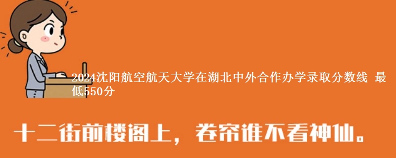 2024沈阳航空航天大学在湖北中外合作办学录取分数线 最低550分