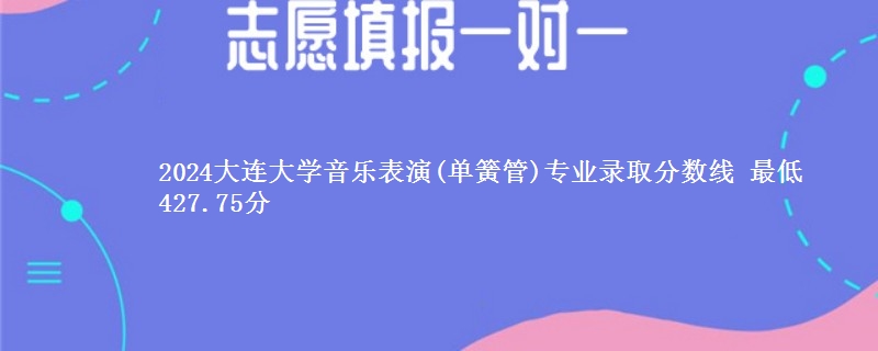 2024大连大学音乐表演(单簧管)专业录取分数线 最低427.75分