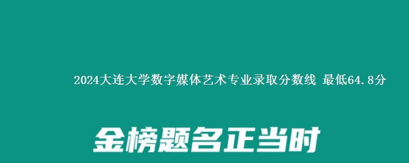 2024大连大学数字媒体艺术专业录取分数线 最低64.8分