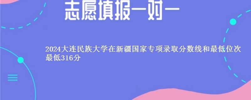 2024大连民族大学在新疆国家专项录取分数线和最低位次 最低316分