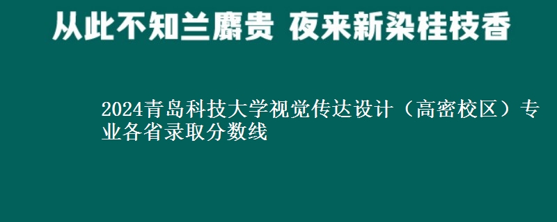 2024青岛科技大学视觉传达设计（高密校区）专业各省录取分数线