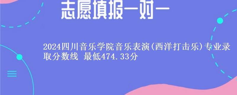 2024四川音乐学院音乐表演(西洋打击乐)专业录取分数线 最低474.33分