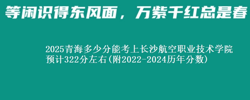 2025青海多少分能考上长沙航空职业技术学院 预计322分左右(附2022-2024历年分数)