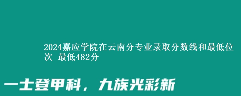 2024嘉应学院在云南分专业录取分数线和最低位次 最低482分