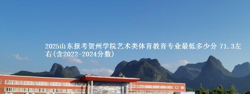 2025山东报考贺州学院艺术类体育教育专业最低多少分 71.3左右(含2022-2024分数)