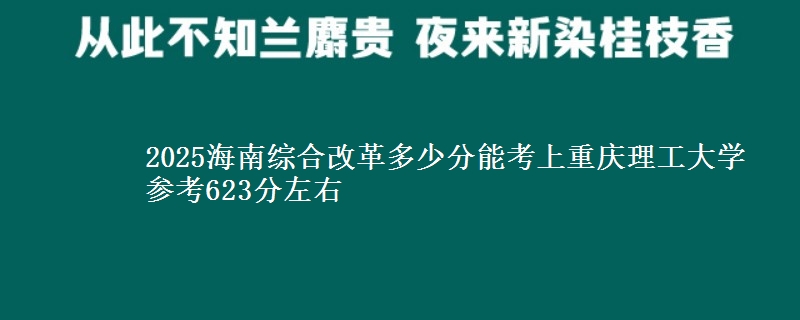 2025海南综合改革多少分能考上重庆理工大学 参考623分左右