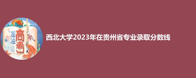 西北大学2023年在贵州省专业录取分数线