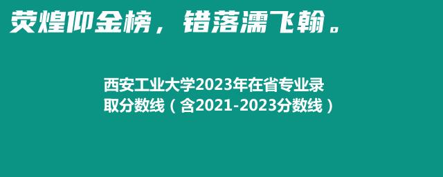 2023西安工业大学中外合作分数线