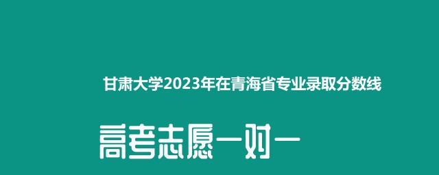 甘肃大学2023年在青海省专业录取分数线