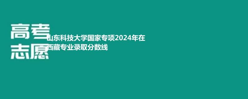 山东科技大学国家专项2024在西藏专业录取分数线