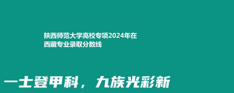 陕西师范大学高校专项2024年在西藏专业录取分数线