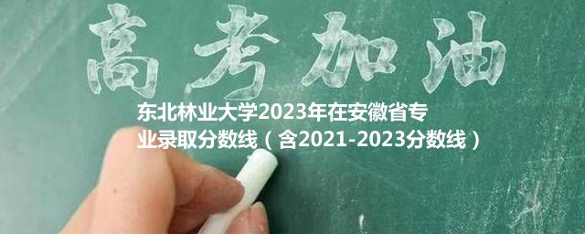 东北林业大学2021-2023近三年高考在安徽省专业录取分数线（含2021-2023分数线）