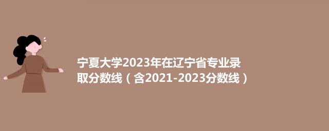 宁夏大学2024在辽宁录取分数线(含2022-2024历年专业分)