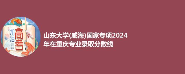 山东大学(威海)国家专项2024在重庆专业录取分数线