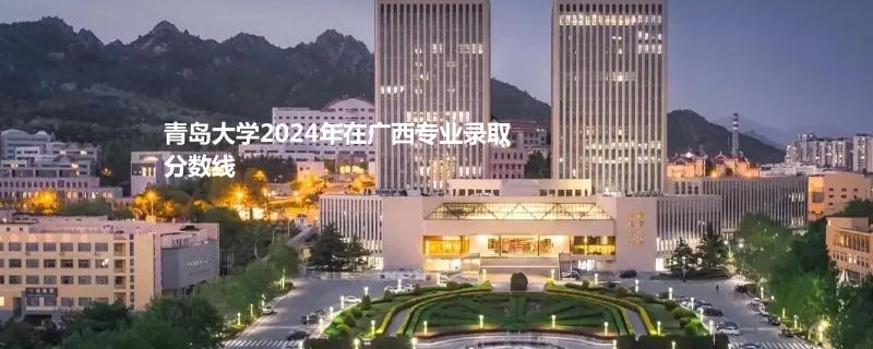 青岛大学2024年在广西专业录取分数线