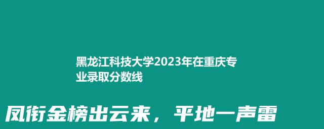 黑龙江科技大学2024在重庆录取分数线(含专业组录取人数)