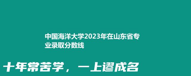 中国海洋大学2024中外合作办学在山东最低录取分数线