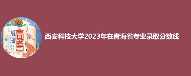 西安科技大学2023年在青海省专业录取分数线