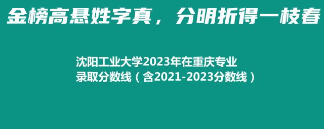 沈阳工业大学2023年在重庆专业录取分数线（含2021-2023分数线）