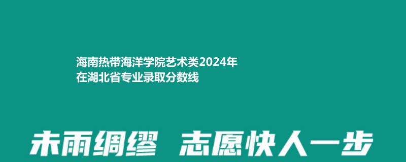 海南热带海洋学院艺术类2024年在湖北省专业录取分数线