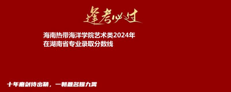 海南热带海洋学院艺术类2024年在湖南省专业录取分数线