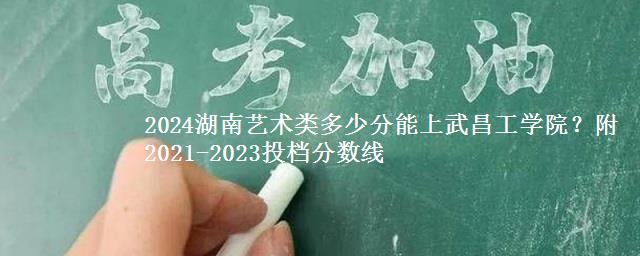 2024湖南艺术类多少分能上武昌工学院？附2021-2023投档分数线